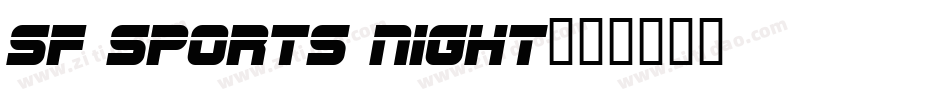 SF Sports Night字体转换